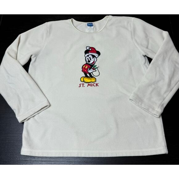 Disney Mickey Mouse “Santa Mick” Sweatshirt Womans M - Picture 1 of 5